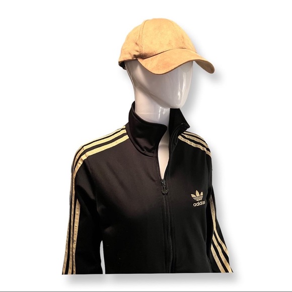 adidas Black and Gold Women's Jacket - Picture 3 of 6